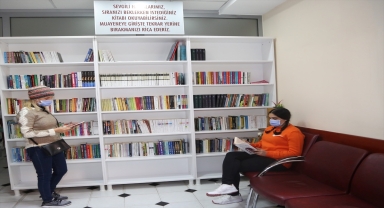 ERÜ'de poliklinikte kütüphane oluşturuldu