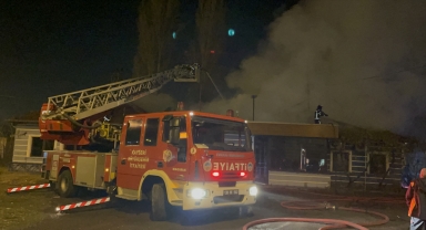 Kayseri'de bekçi kulübesinde yangın çıktı