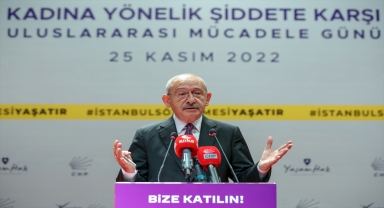 Kılıçdaroğlu, Kadına Yönelik Şiddete Karşı Uluslararası Mücadele Günü Programında konuştu: