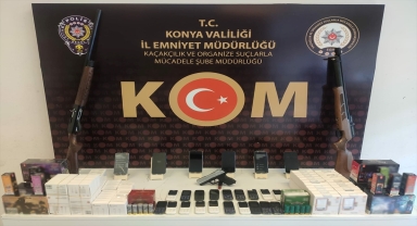 Konya'da kaçakçılık operasyonunda 3 zanlı yakalandı