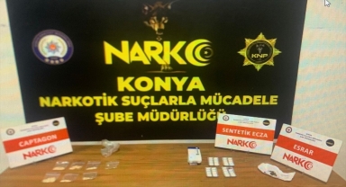 Konya'da kuaförde uyuşturucu sattığı öne sürülen zanlı tutuklandı