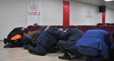Vali Çiçek ile Başkan Büyükkılıç deprem tatbikatına katıldı