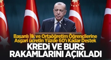 Cumhurbaşkanı Erdoğan kredi ve burs rakamlarını açıkladı
