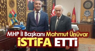 MHP Karaman İl Başkanı Mahmut Ünüvar istifa etti
