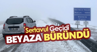 Sertavul Beyaza Büründü! Yağış Devam Ediyor