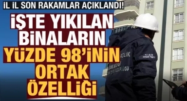 İşte depremde yıkılan binaların yüzde 98'inin ortak özelliği