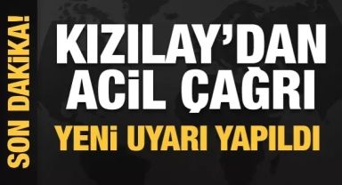 Kızılay'dan vatandaşlara acil çağrı!