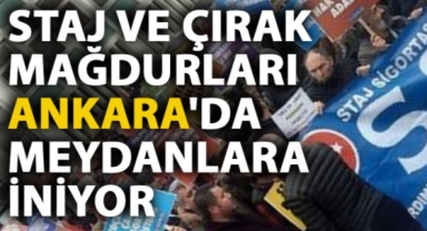 Staj ve Çırak mağdurları Ankara'da meydanlara iniyor
