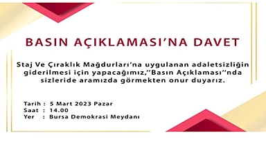 STAJ ve ÇIRAK MAĞDURLARI YİNE MEYDANLARA İNİYOR