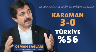 Osman Sağlam Seçim Tahminini Açıkladı; Karaman 3-0, Türkiye Yüzde 56