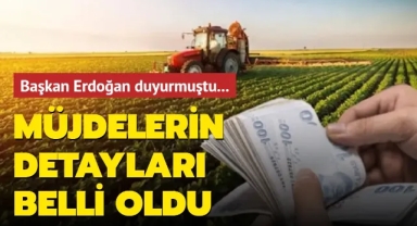 Tarım sektörüne yönelik müjdelerinin detayları belli oldu
