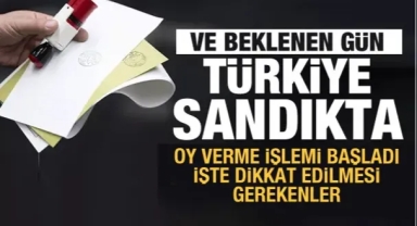 Oy verme işlemi başladı: Sandıklar 17.00'de kapanacak
