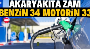 Akaryakıta dev zam! Benzin 34 TL Motorin 33 TL oldu