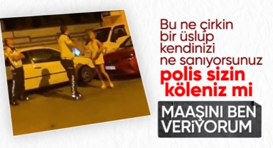 Çevirmeye takılan kadın, polis ekiplerini tehdit etti: Şimdi müdürünü arıyorum