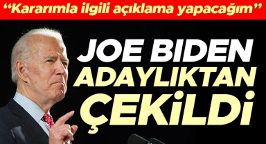 ABD Başkanı Biden, seçim yarışından çekildiğini duyurdu: Adayım Kamala Harris