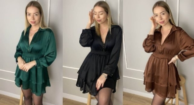 En Şık Saten Elbise Modelleri ve Kısa Abiyeler