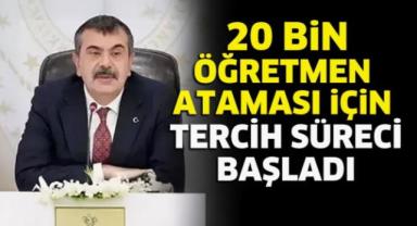 20 Bin Öğretmen Ataması İçin Tercih Süreci Başladı