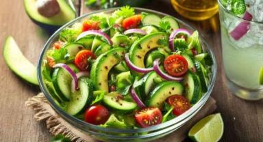 Hafif ve Sağlıklı Avokado ve Salatalık Salatası