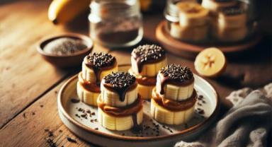 Sağlıklı Fıstık Ezmeli ve Muzlu Atıştırmalık