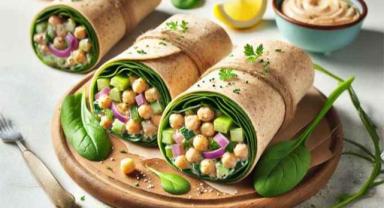 Vegan Nohut Salatası Dürümleri: Sağlıklı ve Lezzetli Bir Öğün