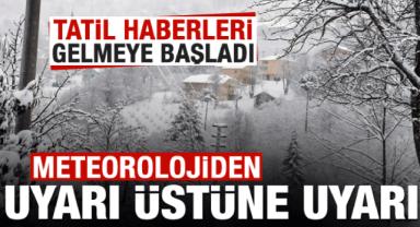 Kar Yağışı Başladı, Tatil Haberleri Gelmeye Başladı.