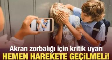 Akran zorbalığı için kritik uyarı: Hemen harekete geçilmeli!