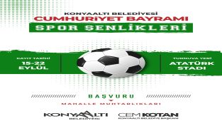 Konyaaltı'nda Cumhuriyet Bayramı Spor Şenlikleri Başlıyor: Futbol Turnuvası Kayıtları Açıldı