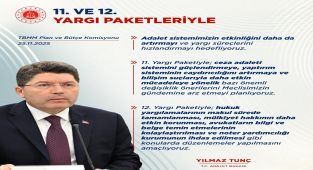 Adalet Bakanlığı 11. ve 12. Yargı Paketlerini Tamamladı