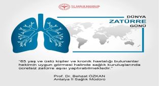 Antalya'da Zatürre ve Pnömoni Günü Farkındalığı Artırılıyor
