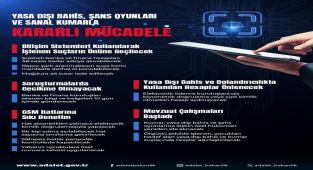 Adalet Bakanlığı Yasa Dışı Bahis ve Sanal Kumarla Mücadeleyi Sürdürüyor