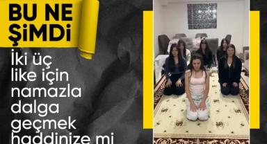 Bir grup genç namaz kılmayla dalga geçti