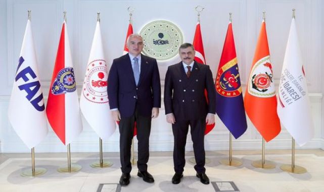 Bakan Ersoy, İçişleri Bakanı Mustafa Çiftçi'yi Ziyaret Etti