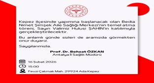 Bedia Nimet Şimşek Aile Sağlığı Merkezi'nin Temeli Atıldı