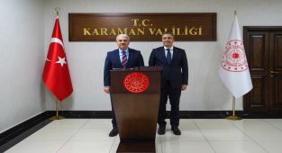 Karaman Valisi Hayrettin Çiçek, Konya Valisi İbrahim Akın'ı Ağırladı