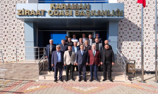 Karaman Valisi Hayrettin Çiçek, Ziraat Odası'nı Ziyaret Etti