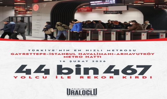 Metro Hattı Rekor Kırdı: 44 Bin 467 Yolcu Tek Günde Taşındı