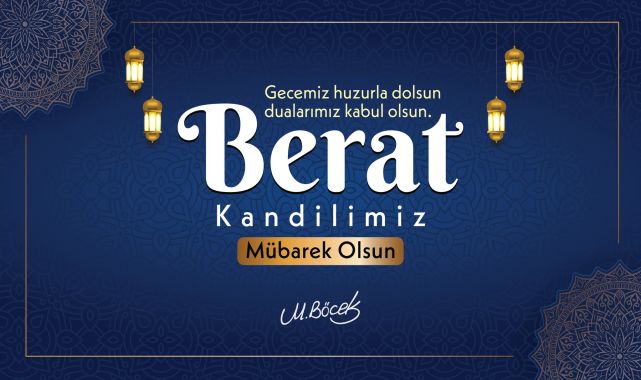 Muhittin Böcek'ten Berat Kandili Mesajı