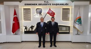 Vali Çiçek Ermenek Belediyesi'ni Ziyaret Etti