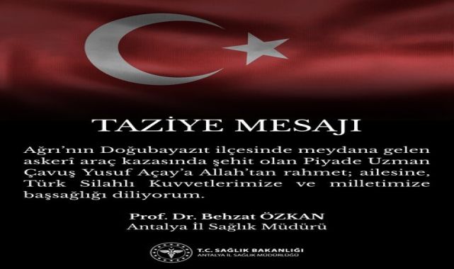 Ağrı'da Askeri Kazada Şehit Olan Uzman Çavuş Yusuf Açay Anıldı