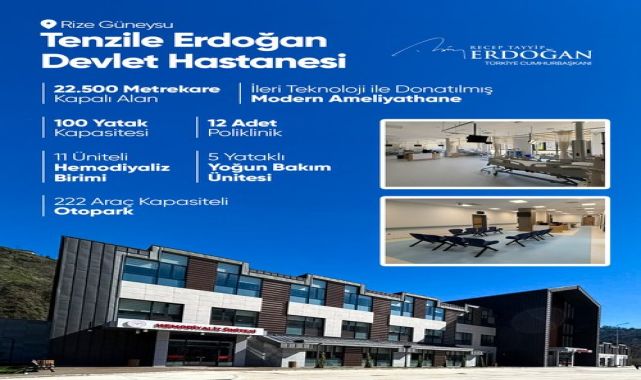 Erdoğan, Güneysu Tenzile Erdoğan Devlet Hastanesi'nin Açılışını Yaptı