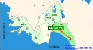 Antalya'da Kuvvetli Yağış ve Fırtına Bekleniyor