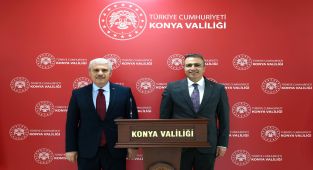 Karaman Valisi Çiçek, Konya Valisi Akın'ı Ziyaret Etti