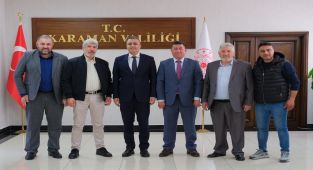 Karaman Valisi Hayrettin Çiçek'ten Çeşitli Kurum ve Kişilerden Oluşan Heyeti Kabulü
