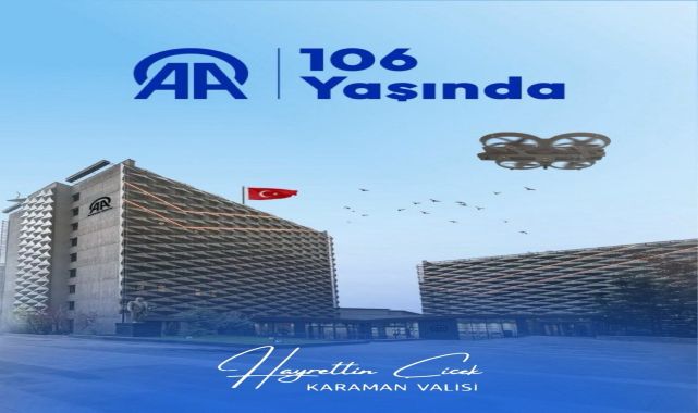 Vali Hayrettin Çiçek'ten Anadolu Ajansı'nın 106. Yıl Mesajı