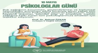 Antalya İl Sağlık Müdürü'nden Psikologlar Günü Mesajı