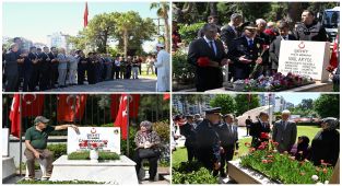 Antalya Valisi ve Emniyet Müdürü Şehitliği Ziyaret Etti