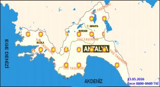 Antalya'da 12 Mayıs Hava Durumu: Parçalı Az Bulutlu, Akşam Açık