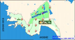 Antalya'da 28 Mayıs Hava Durumu: Az Bulutlu ve Açık, Sıcaklık 28°C