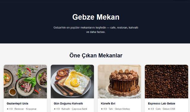 Gebze Mekan Keşfi Artık Daha Kolay