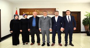 İçişleri Bakanı Mustafa Çiftçi'nin Yakınları ve Sektör Temsilcileri Karaman Valisi'ni Ziyaret Etti